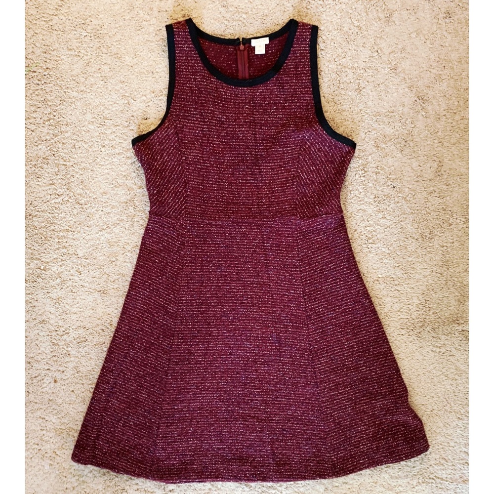 SALE! Burgundy knit J Crew winter dress